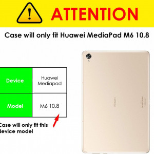 Husa de protectie pentru Huawei Mediapad M6 FOREFRONT CASES, policarbonat, portocaliu, 10.8 inchi - Img 6