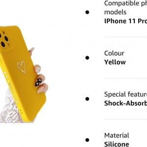 Husa de protectie pentru iPhone 11 PRO SmoBea, silicon, galben/auriu, 5,8 inchi - Img 2