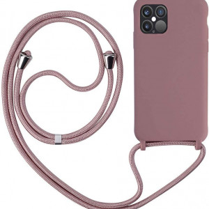 Husa de protectie pentru iPhone 12/12 Pro Mkej, nailon/silicon, roz, 6,1 inchi - Img 1