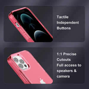 Husa de protectie pentru iPhone 12 Pro Max JETech, TPU, roz, 6,7 inchi
