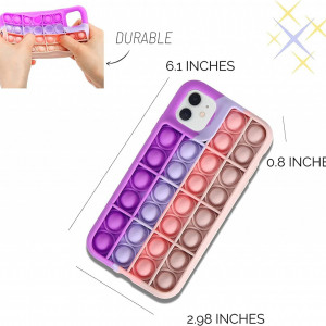 Husa de protectie pentru iPhone 12 Pro Max Pop It, silicon, multicolor, 6,7 inchi - Img 2