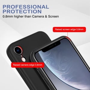 Husa de protectie pentru iPhone XR Newseego, silicon, negru, 6,1 inchi