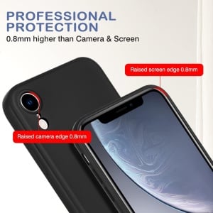 Husa de protectie pentru iPhone XR Newseego, silicon, negru, 6,1 inchi