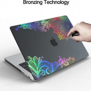 Husa de protectie pentru laptop MacBook Pro 14 TeDaWen,  policarbonat, multicolor, 32.5 x 23.1 x 2.6