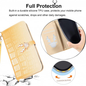 Husa de protectie pentru Samsung Galaxy A20E Aisenth, piele PU, portocaliu, 5.8 inchi