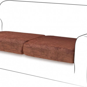 Husa de protectie pentru sezutul canapelei TIANSHU, catifea, maro inchis, 70 x 23 x 127 cm - Img 1