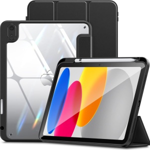 Husa de protectie pentru tableta iPad generatia 10-a Infiland, TPU, negru, 10,9 inchi