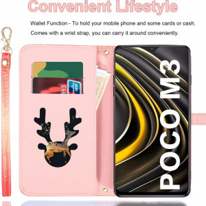 Husa de protectie pentru Xiaomi Poco M3 Aisenth, piele PU, rosu, 6,5 inchi