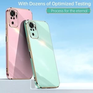 Husa de protectie pentru Xiaomi Redmi Note 10 4G/ Note 10S Atisijie, TPU, verde/auriu, 6,43 inchi