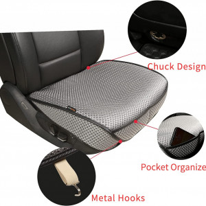 Husa universala pentru scaune auto XZPILINA, textil/piele, gri - Img 5