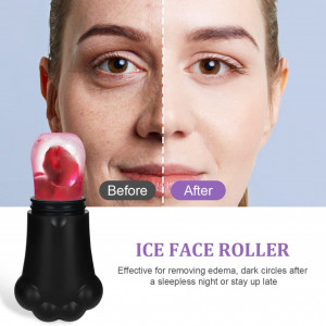 Ice Roller facial ACWOO, silicon, negru, 11 x 5,4 x 4 cm - Img 7