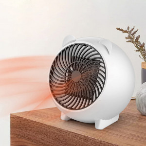 Incalzitor ceramic cu ventilator Sousnous, 500W, ABS, alb, 16,3 x 16 x 13,2 cm - Img 3