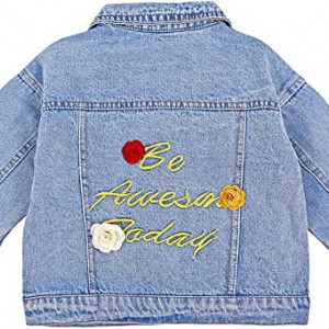 Jacheta pentru fetite Vine, albastru, blugi, 3-4 ani - Img 6