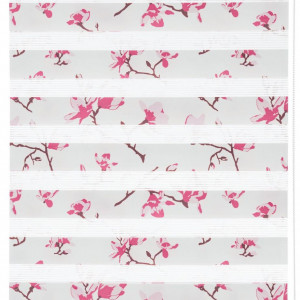 Jaluzea My Home, textil, alb/roz/maro, 80 x 110 cm