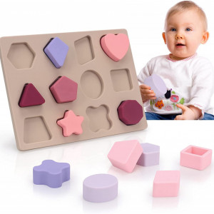 Jucarie educativa pentru bebelusi Jocossol, silicon, multicolor, 18 x 13,5 cm - Img 1