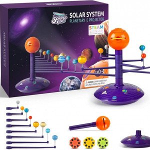 Jucarie educativa pentru copii Science Can, model Sistemul Solar, metal/plastic, multicolor - Img 2