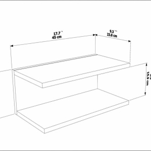 Kalune Design Ramira noptiera 19.6x23.8x45 cm, MDF melaminat, alb - Verificat A · Re-Bloom - Img 5
