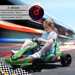 Kart electric pentru copii de viteza Go Kart Globo acumulator 12V 2 viteze - Img 2