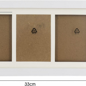 Kit de imprimare amprente bebelus, cu rama foto Victarvos, lemn/ipsos/vopsea, alb, 33 x 17,5 cm - Img 2