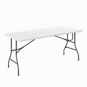 Kiwari EVENT masa pliabila 150x70 cm alb, blat HDPE, picioare metalice - Verificat B · Re-Bloom