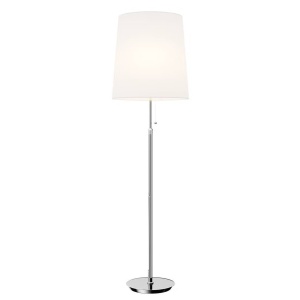 Lampa de podea Lucande Premium, reglabila pe inaltime 1.30 - 1.55m, abajur 42 x 40cm ALB, soclu E27