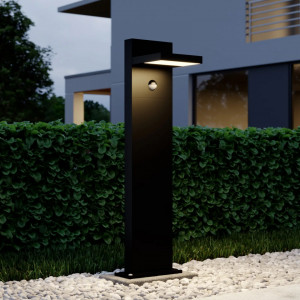 Lampa pentru gradina Silvan, LED, cu senzor de miscare, aluminiu/plastic, gri grafit, 18 x 18,7 x 65 cm - Img 8