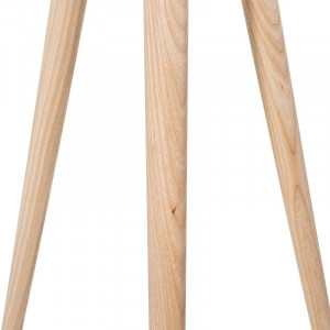 Lampadar Ackerson, lemn masiv/textil, alb/natur, 142 x 23 x 23 cm