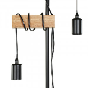Lampadar Acuff, metal, negru, 166,5 x 25 x 20,5 cm - Img 5