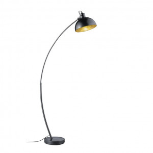 Lampadar arcuit Fairchild, metal, negru, 160 cm