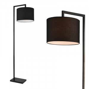 Lampadar Bobby, metal/poliester, negru, 24 x 35 x 161 cm