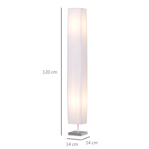 Lampadar cu design modern Re-Bloom, poliester/otel inoxidabil, alb, 14 x 14 x 120 cm, Resigilat, Grad A - Img 3