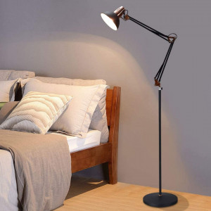 Lampadar Depuley, metal/plastic, negru/cupru, 29 x 170 cm - Img 4