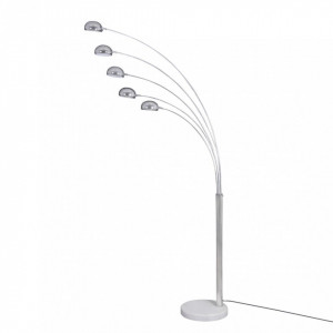 Lampadar LED Mignolo metal/marmura, argintiu, 5 becuri, 3 W, 230 V - Img 6