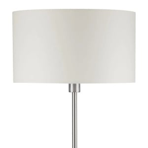 Lampadar Tessa, metal/textil, bej/argintiu, 45 x 160 cm