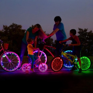 Lumini pentru roata de bicicleta Activ Life, silicon, albastru
