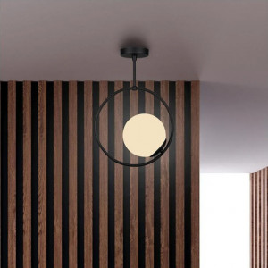 Lustra Dolunay, 1 lumina LED, aluminiu, negru, 39 x 26 cm - Img 3