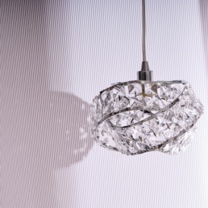 Lustra tip pendul Azzardo, metal/cristal, argintiu, 15 x 18 x 120 cm - Img 7