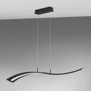 Lustra tip pendul Trio Salerno, LED, metal, negru, 12 x 115 cm