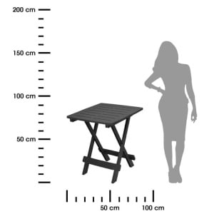 Masa de balcon pliabila, Progarden, Plastic, 79x72 cm, Antracit, Resigilat, Grad A - Img 2