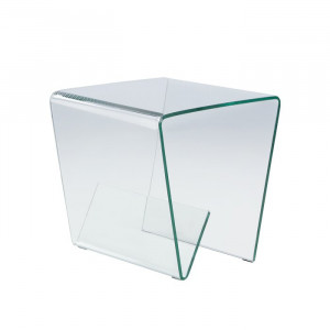 Masa laterala Bolling, transparent, 50 x 50 x 50 cm - Img 1