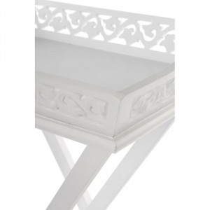 Masa laterala Combo End Tables, lemn, alb, 72 x 57 x 36 cm