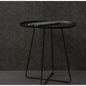 Masa laterala Rushton, metal, negru, 50 x 51 x 43 cm - Img 5
