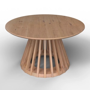 Masuta de cafea Ennio din MDF de culoare stejar, 80/40/80 cm - Img 5