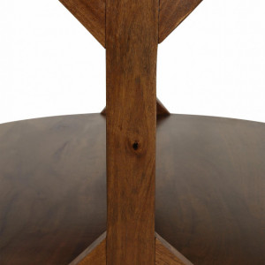 Masuta de cafea Sharade, lemn masiv, 90 cm x 40 cm x 90 cm - Img 3
