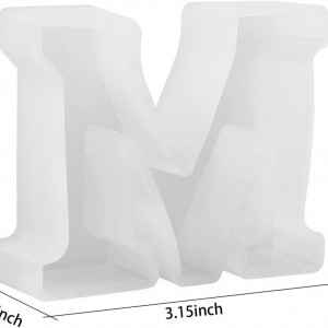 Matrita de rasina pentru litera M COLEESON, silicon, alb, 6,5 x 8 x 2 cm - Img 2