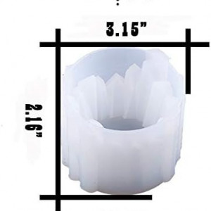 Matrita pentru suporturi de lumanari Longwu, silicon, alb, 2,5 x 2,5 cm 