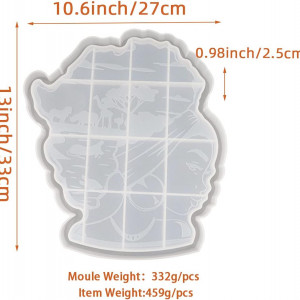 Matrita pentru tava de servireKoonafy, silicon, alb, 33 x 27 x 2,5 cm - Img 2