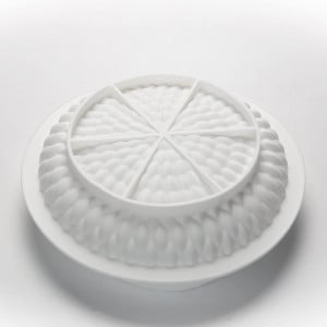 Matrita pentru tort Gycook, silicon, alb, 220 x 73 mm - Img 5