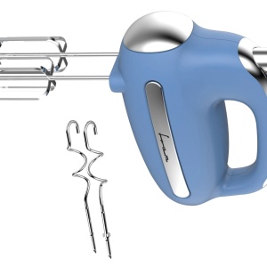 Mixer de mana Fram FHM-3005BL, Putere 300W, 5 Viteze + Turbo, Teluri si carlige inox, Bleu - Img 1