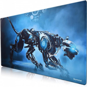 Covoras de birou Beymemat, cauciuc, albastru, 90 x 40 cm